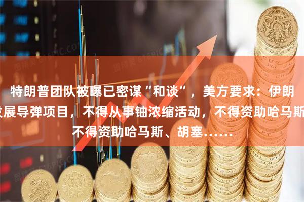 特朗普团队被曝已密谋“和谈”，美方要求：伊朗5年内不得发展导弹项目，不得从事铀浓缩活动，不得资助哈马斯、胡塞……